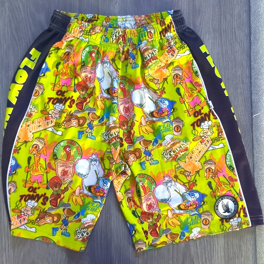 Flow society youth large lacrosse shorts